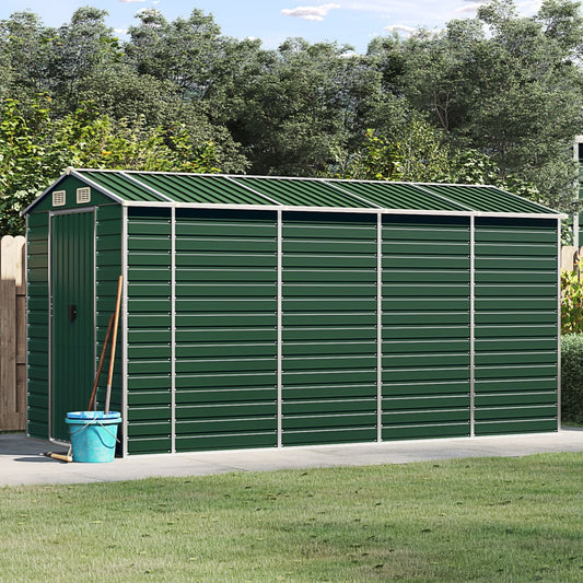 Garden Shed | Green | Galvanised Steel | Garden Shed | Rectangular