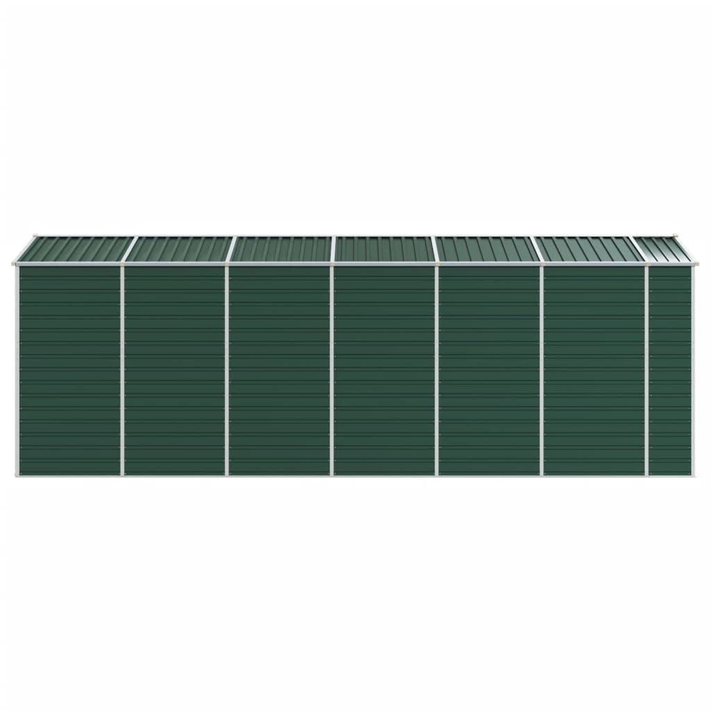 Garden Shed Green 191x555x198 cm Galvanised Steel