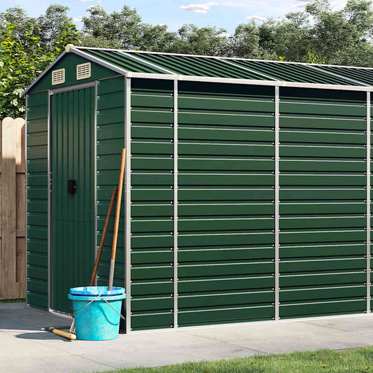 Garden Shed | Green | Galvanised Steel | Large | Garden Shed