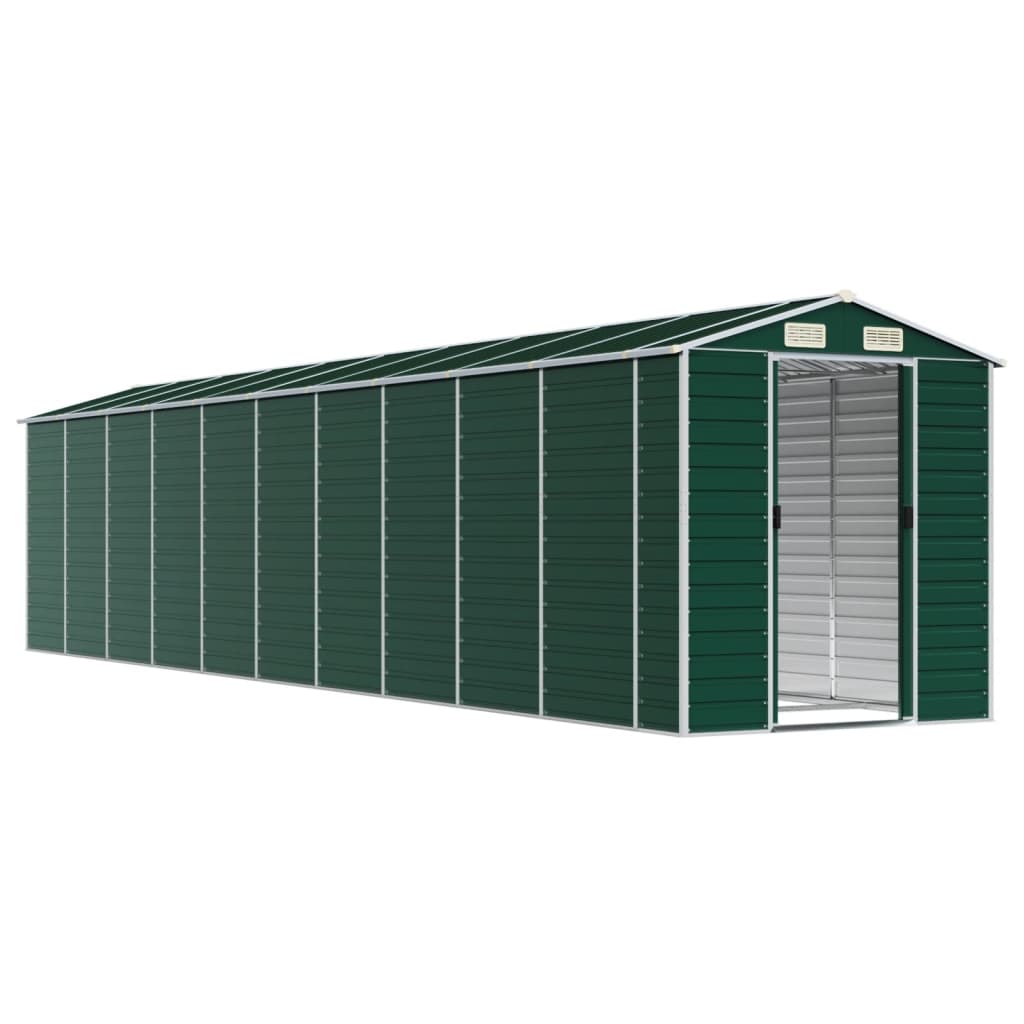 Garden Shed Green 191x895x198 cm Galvanised Steel