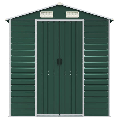 Garden Shed Green 191x895x198 cm Galvanised Steel