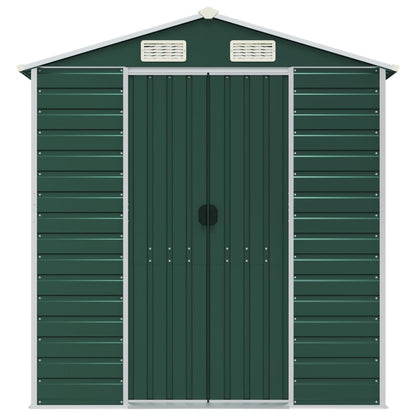 Garden Shed Green 191x980x198 cm Galvanised Steel