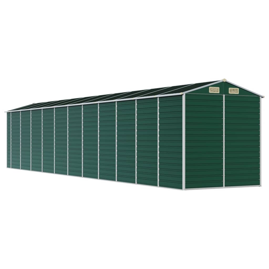 Garden Shed Green 191x980x198 cm Galvanised Steel