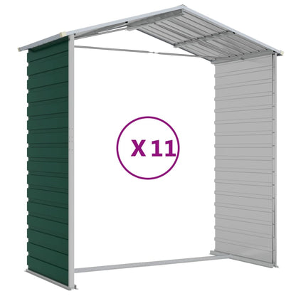 Garden Shed Green 191x980x198 cm Galvanised Steel