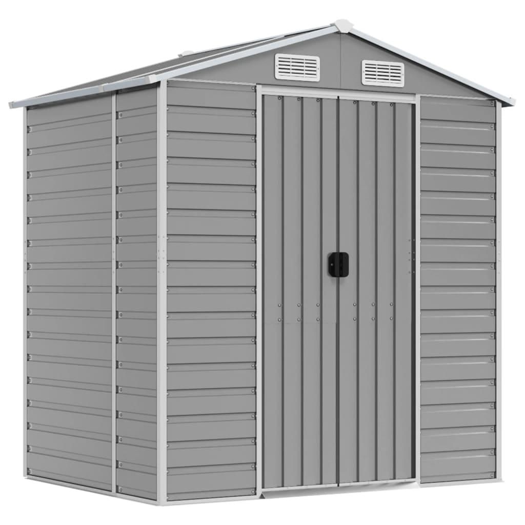 Garden Shed | Light grey | Galvanised steel | 191x130x198 cm
