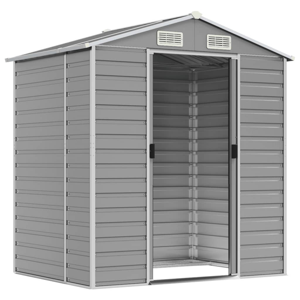 Garden Shed | Light grey | Galvanised steel | 191x130x198 cm