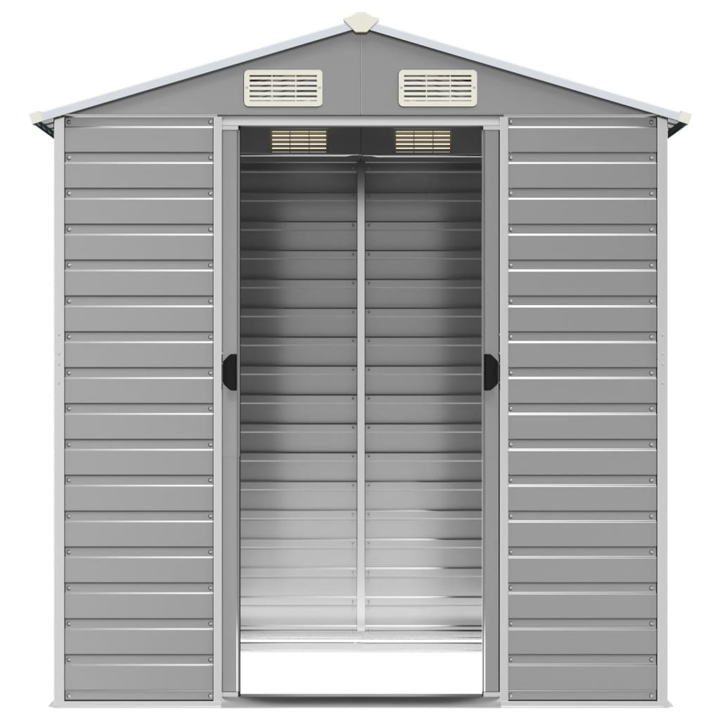 Garden Shed | Light grey | Galvanised steel | 191x130x198 cm