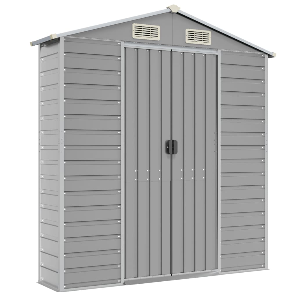 Garden Shed | Light grey | Galvanised steel | 191x130x198 cm