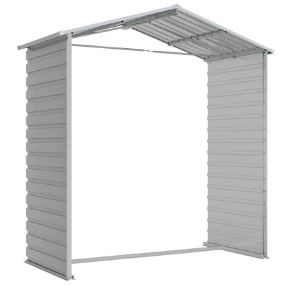 Garden Shed | Light grey | Galvanised steel | 191x130x198 cm