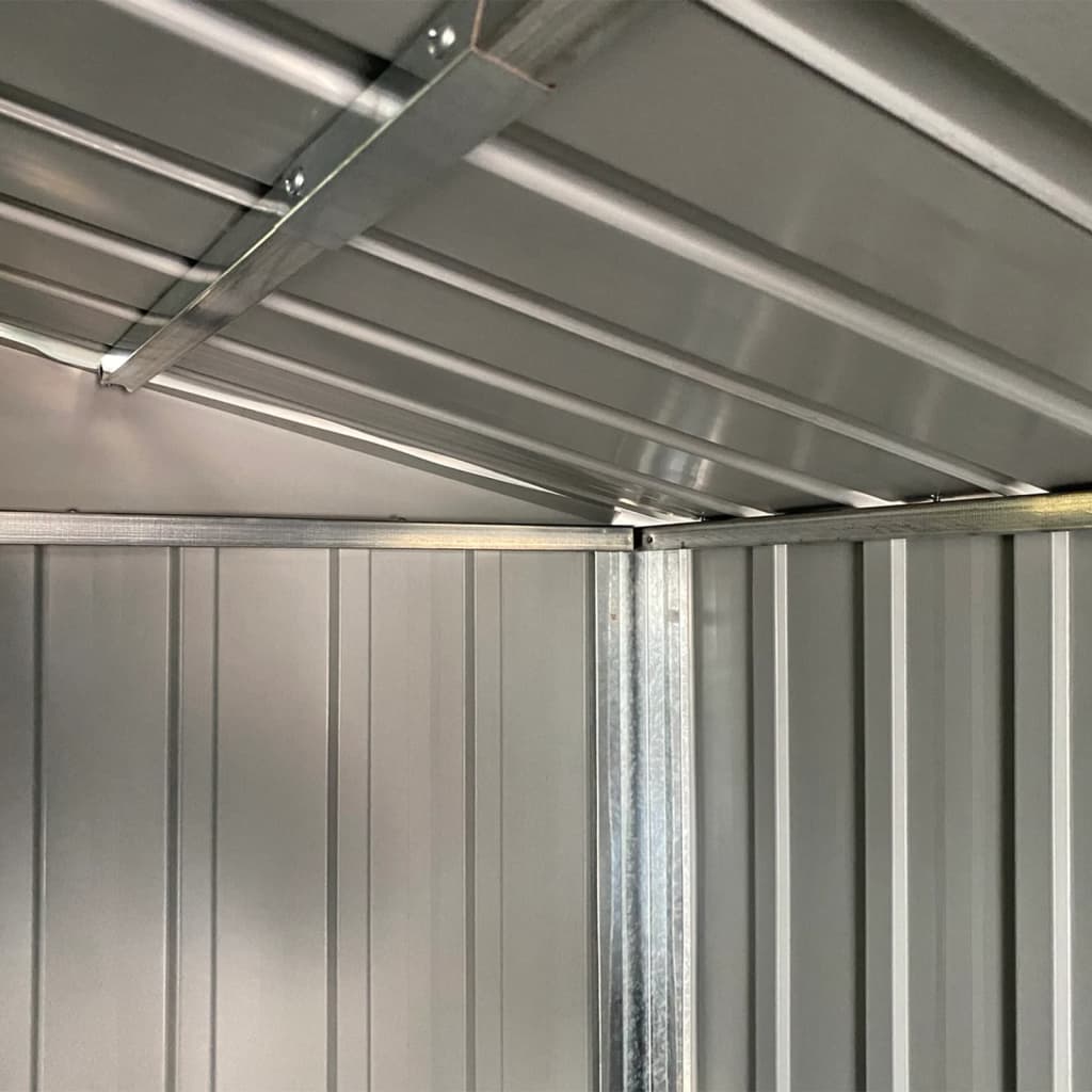 Garden Shed | Light grey | Galvanised steel | 191x130x198 cm