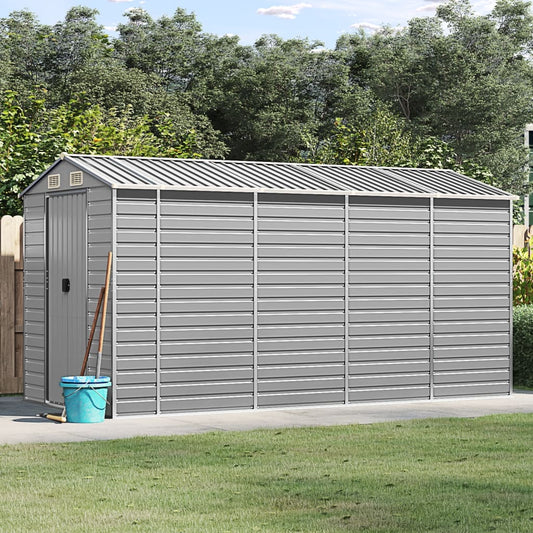 Garden Shed | Light Grey | Galvanised Steel | Large | Garden Shed