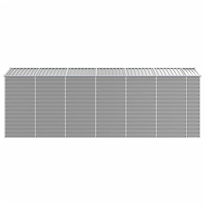 Garden Shed Light Grey 191x555x198 cm Galvanised Steel