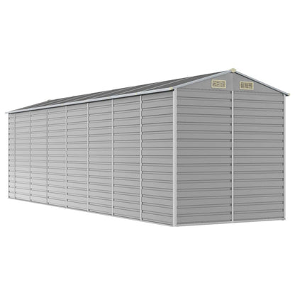 Garden Shed Light Grey 191x640x198 cm Galvanised Steel