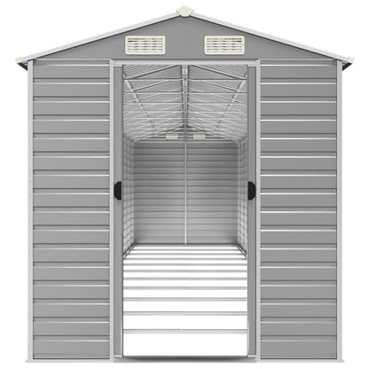 Garden Shed Light Grey 191x980x198 cm Galvanised Steel