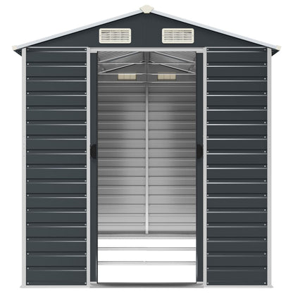 Garden Shed Anthracite 191x300x198 cm Galvanised Steel