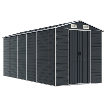 Garden Shed Anthracite 191x470x198 cm Galvanised Steel