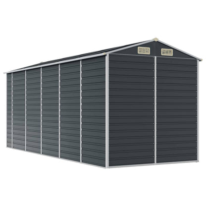 Garden Shed Anthracite 191x470x198 cm Galvanised Steel