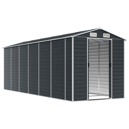 Garden Shed Anthracite 191x555x198 cm Galvanised Steel