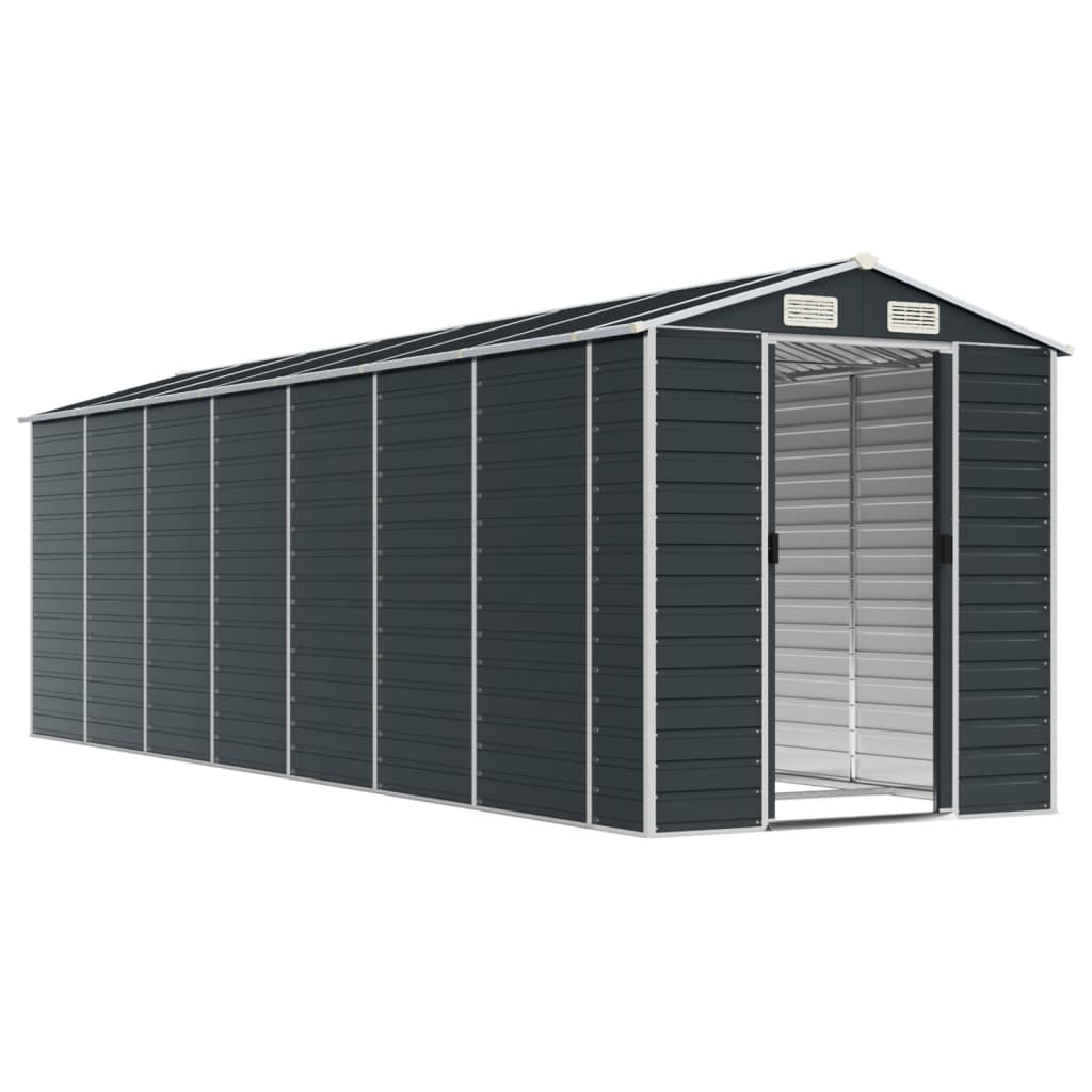 Garden Shed Anthracite 191x640x198 cm Galvanised Steel