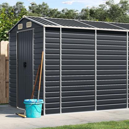 Garden Shed Anthracite 191x980x198 cm Galvanised Steel