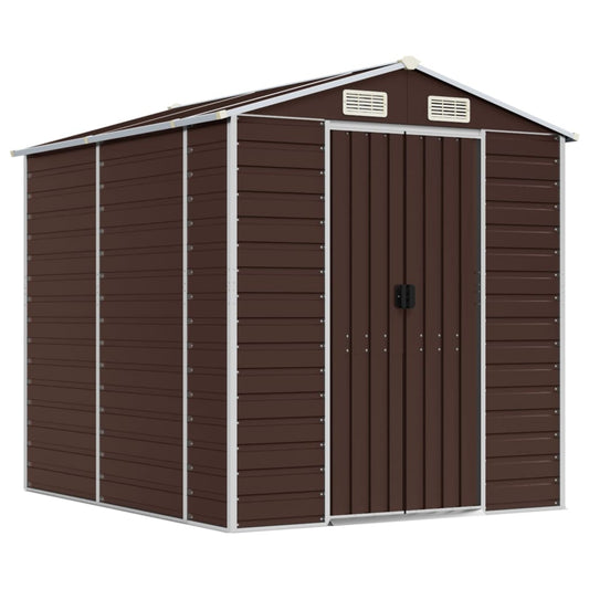 Garden Shed | Brown | Galvanised Steel | 191x215x198 cm | Garden Shed