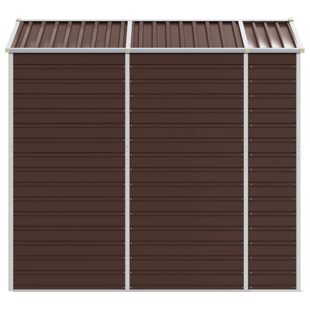 Garden Shed Brown 191x215x198 cm Galvanised Steel