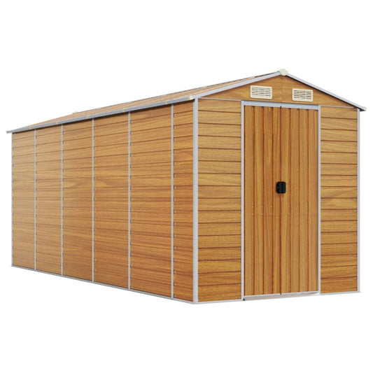 Garden Shed | Light Brown | Galvanised Steel | 191x470x198 cm