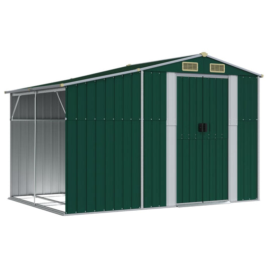 Garden Shed Green 277x192,5x179 cm Galvanised Steel