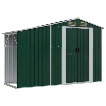 Garden Shed Green 277x365.5x179 cm Galvanised Steel