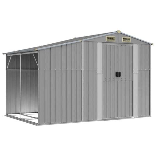Garden Shed Grey 277x192,5x179 cm Galvanised Steel