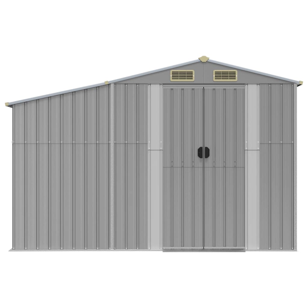 Garden Shed Grey 277x192.5x179 cm Galvanised Steel