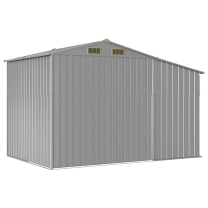 Garden Shed Grey 277x192.5x179 cm Galvanised Steel