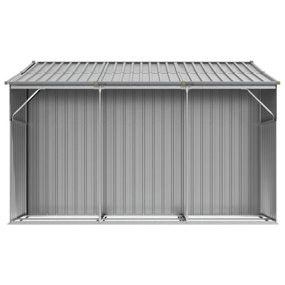 Garden Shed Grey 277x279x179 cm Galvanised Steel