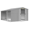 Garden Shed Grey 277x365.5x179 cm Galvanised Steel