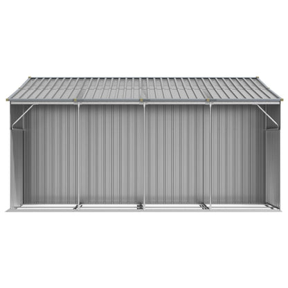 Garden Shed Grey 277x365.5x179 cm Galvanised Steel