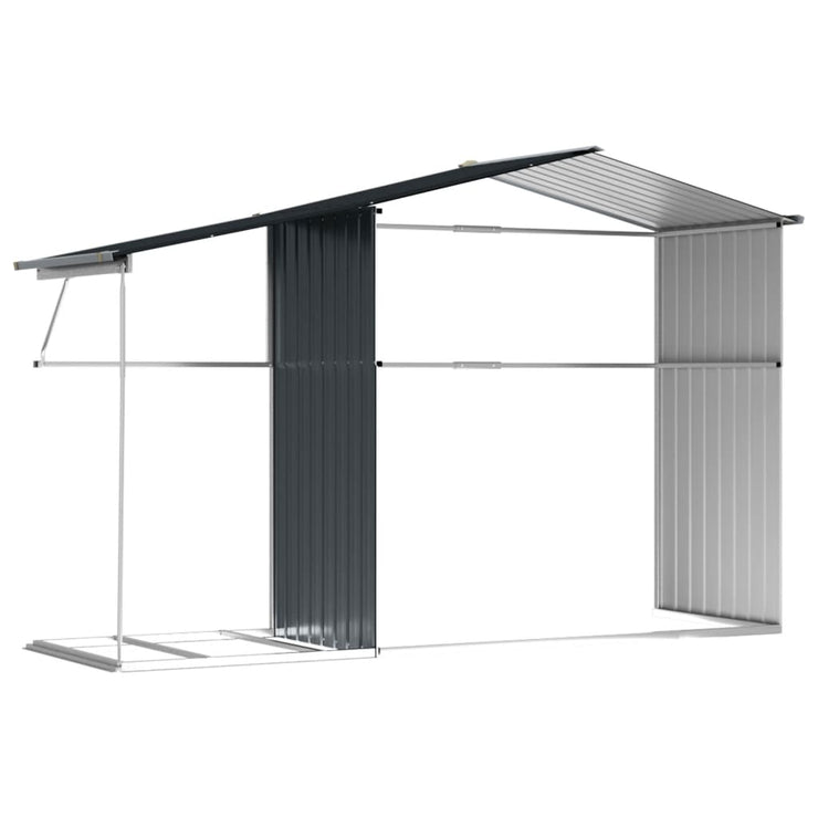Garden Shed Anthracite 277x192.5x179 cm Galvanised Steel