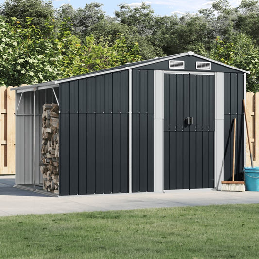 Garden Shed Anthracite 277x192,5x179 cm Galvanised Steel