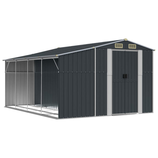 Garden Shed Anthracite 277x365,5x179 cm Galvanised Steel