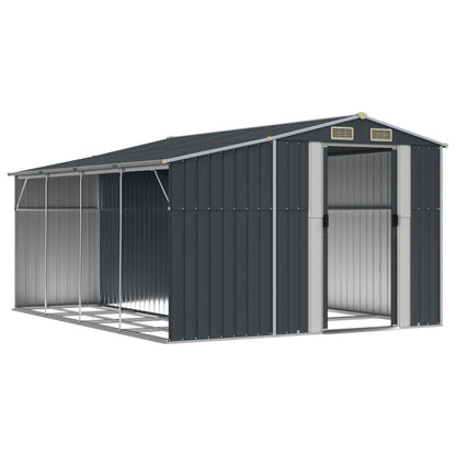 Garden Shed Anthracite 277x365.5x179 cm Galvanised Steel