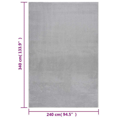Shaggy Rug Grey 240x340 cm Polyester