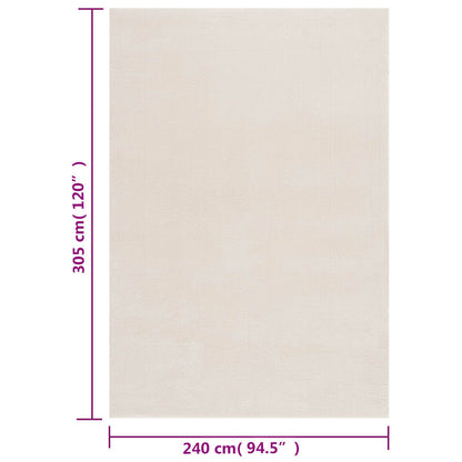 Shaggy Rug Cream White 240x305 cm Polyester