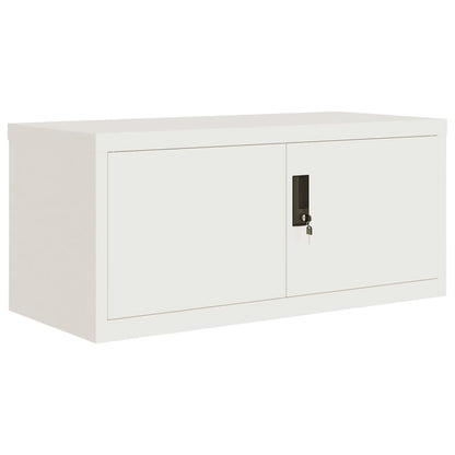 File Cabinet White 90x40x130 cm Steel