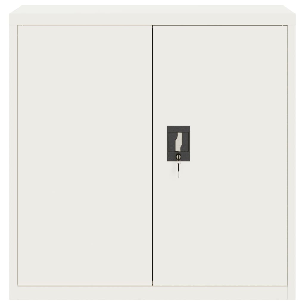 File Cabinet White 90x40x130 cm Steel