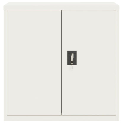 File Cabinet White 90x40x130 cm Steel