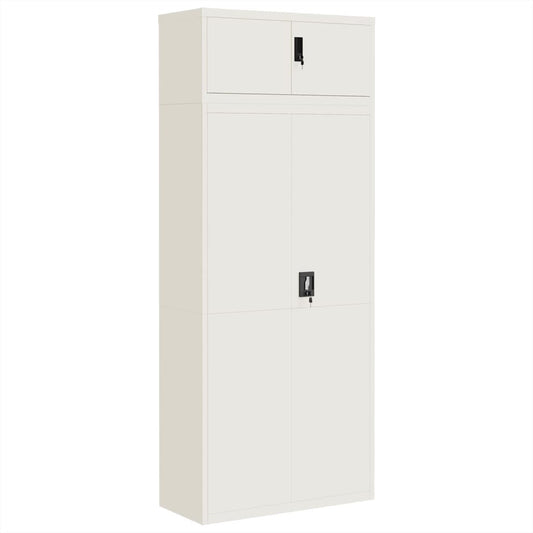 File Cabinet White 90x40x220 cm Steel