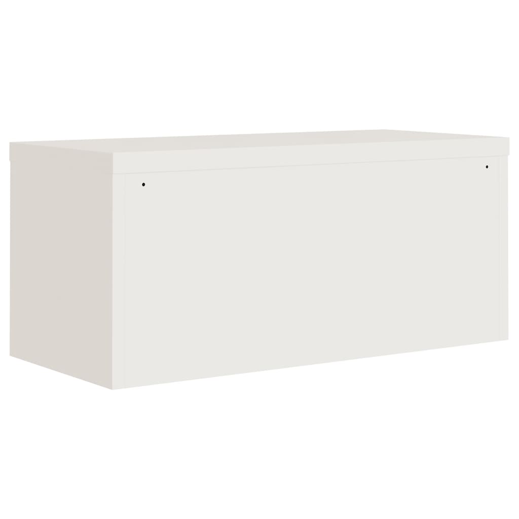 File Cabinet White 90x40x220 cm Steel