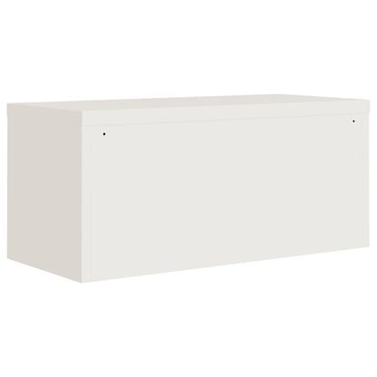 File Cabinet White 90x40x220 cm Steel