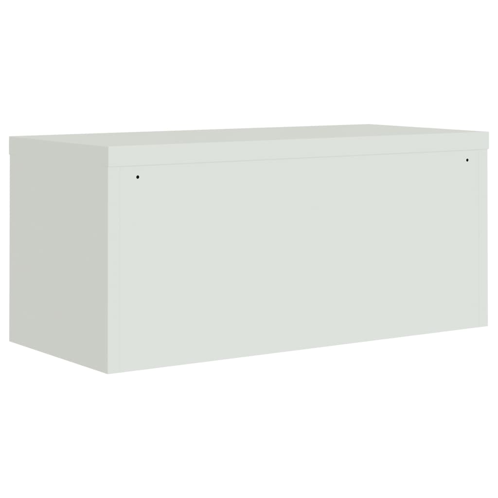 File Cabinet Light Grey 90x40x240 cm Steel