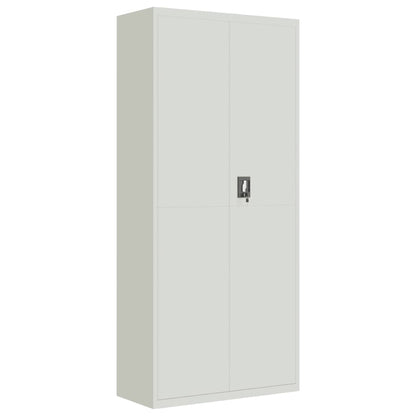 File Cabinet Light Grey 90x40x240 cm Steel