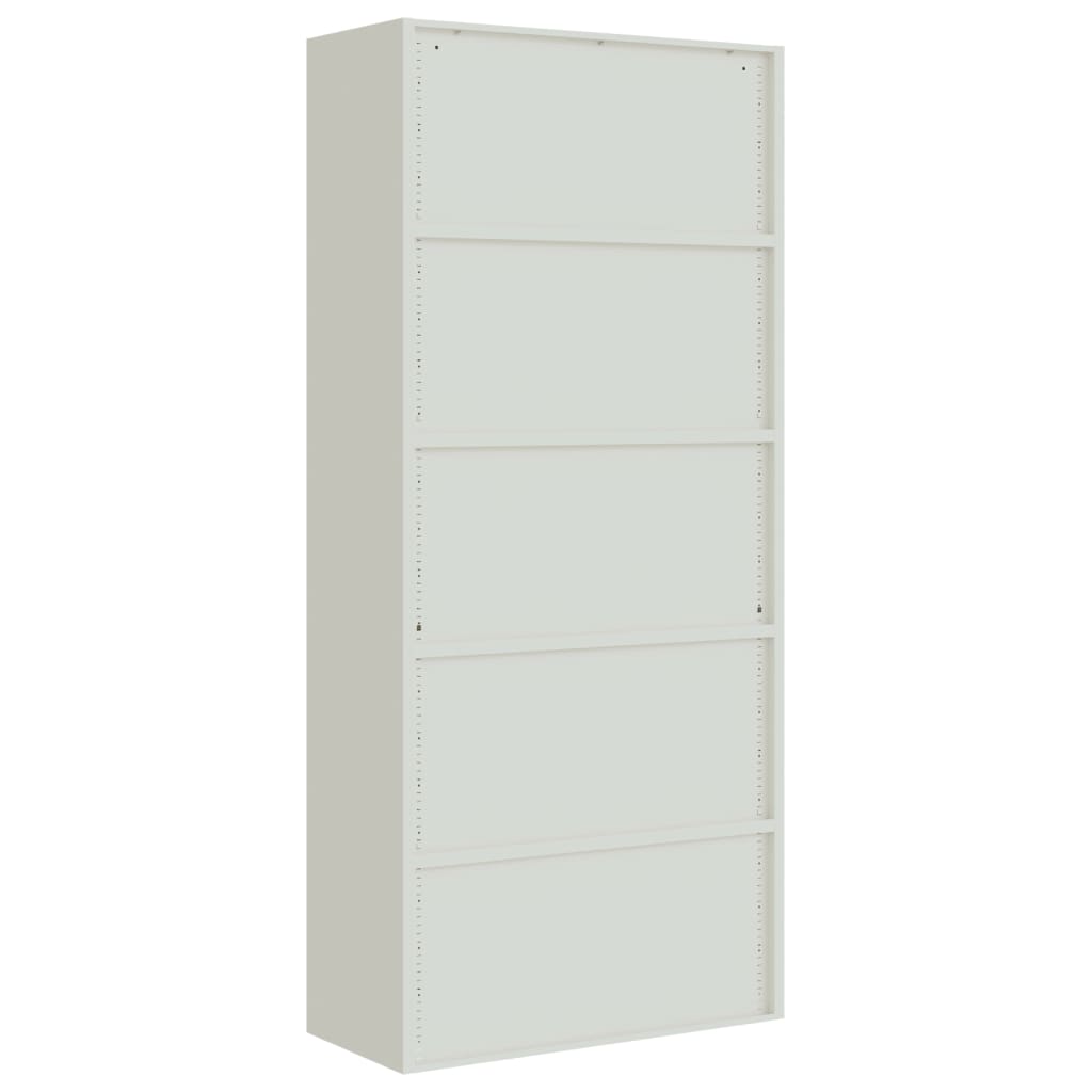 File Cabinet Light Grey 90x40x240 cm Steel